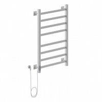 Полотенцесушитель Ника STEP-1 80/40 RAL9016 электрич.кабельны, белый матовый левый тэн