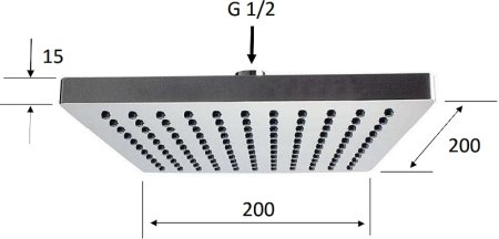 Верхний душ Remer 356SD20X Хром 