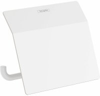 Держатель туалетной бумаги Hansgrohe AddStoris 41753700 с крышкой Белый матовый