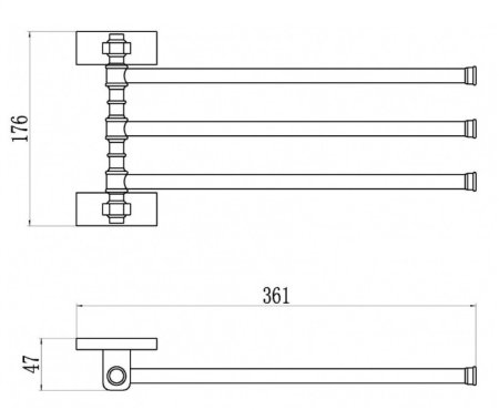 Держатель полотенца GANZER GZ88013-F Белый 