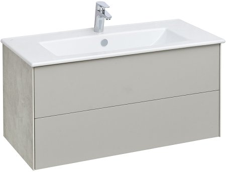 Тумба под раковину Aquaton Сохо 100 1A258201AJ9A0 подвесная Слэйт Галька серая 