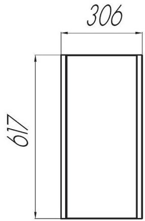 Подвесной шкаф Aquaton Брук 30 1A202503BCDF0 Дуб феррара 