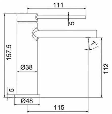 Смеситель для раковины Frap H67 F1067 Хром 