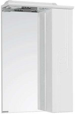 Зеркало со шкафом Aquaton Панда 50 1A007402PD01R с подсветкой Белое 