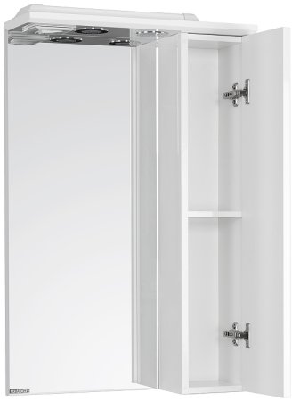 Зеркало со шкафом Aquaton Панда 50 1A007402PD01R с подсветкой Белое 