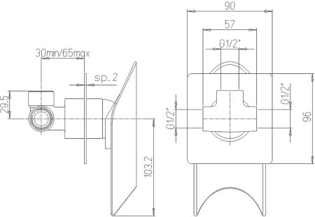 Смеситель для душа Paini Morgana 73PW690 Никель 