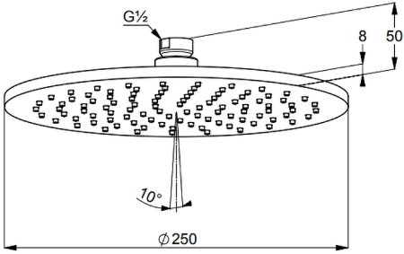 Верхний душ Kludi A-Qa 6432591-00 Белый Хром 