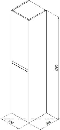 Шкаф-пенал для ванной Aquanet Nova Lite 35 дуб рустикальный 