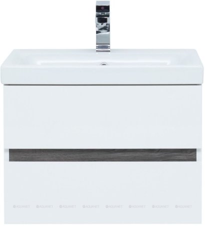 Тумба с раковиной Aquanet Беркли 50 белый/дуб рошелье 
