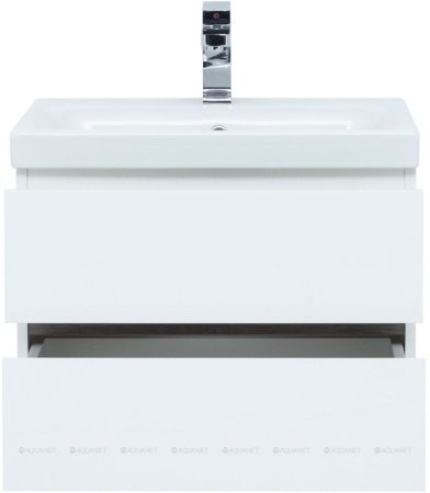 Тумба с раковиной Aquanet Беркли 50 белый/дуб рошелье 