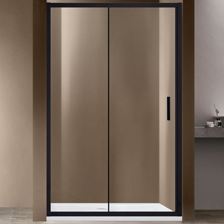 Душевая дверь Vincea Garda 140 VDS-1G140CLB профиль Черный стекло прозрачное 
