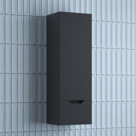 Пенал подвесной Style Line  "Остин" 360 см 1 ящик графит эмаль PLUS 