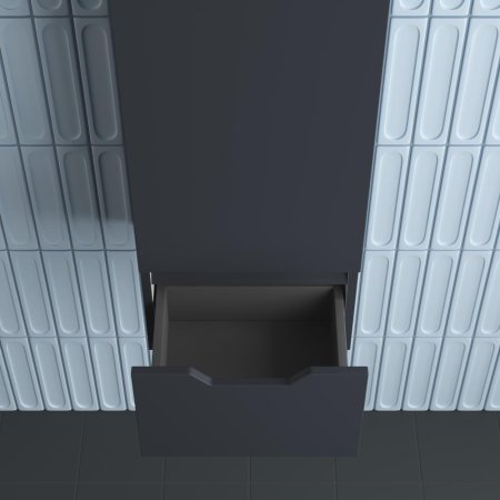 Пенал подвесной Style Line  "Остин" 360 см 1 ящик графит эмаль PLUS 