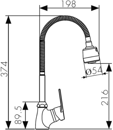 Смеситель для кухни Kaiser Eco 00066 Хром 
