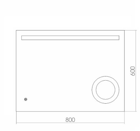 Зеркало Azario Лайт 80 ФР-00001377 с подсветкой с сенсорным выключателем 