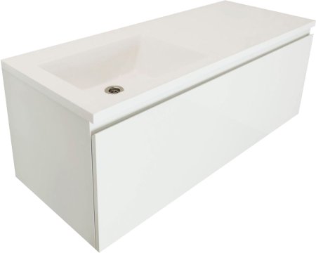 Тумба с раковиной Эстет Dallas Luxe 140 подвесная, 1 ящик, L 