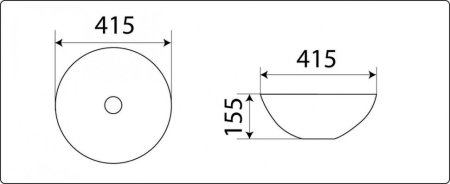 Раковина CeramaLux 104MW накладная 