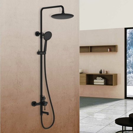Душевая система Vincea Desire VSFS-1D1MB Черная матовая 