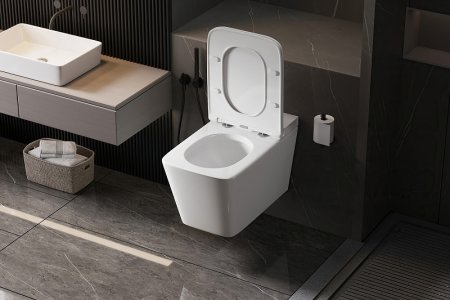 Унитаз Abber Rechteck AC1202P подвесной с сиденьем Микролифт 