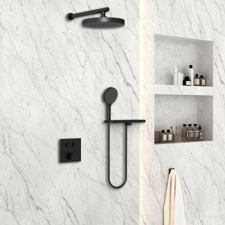 Душевая система Vincea Inspire VSFW-4I212RMB Черная матовая 