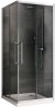 Душевой уголок Abber Schwarzer Diamant 100x100 AG02100H профиль Хром стекло прозрачное 