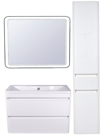 Тумба под раковину Style Line Атлантика Люкс Plus 90 СС-00002210 подвесная Антискрейч 