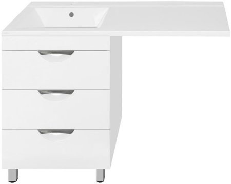 Тумба под раковину Style Line Жасмин 120 с 3 ящиками Белая 