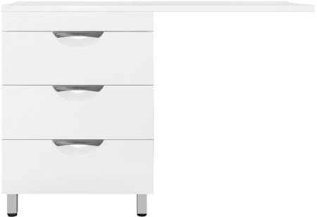 Тумба под раковину Style Line Жасмин 120 с 3 ящиками Белая 