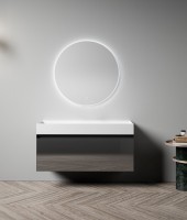 Тумба с раковиной AltroBagno Abruzzi 100 см. чёрная Тумба с раковиной AltroBagno Abruzzi 100 см. чёрная