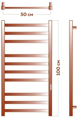 Полотенцесушитель электрический (лесенка) Bauedge Hotel DB-0011, 50x100 см 