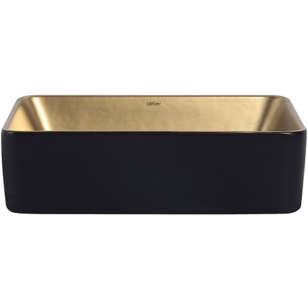 Раковина-чаша Abber Rechteck 49 AC2212BG Золото матовое Черная 