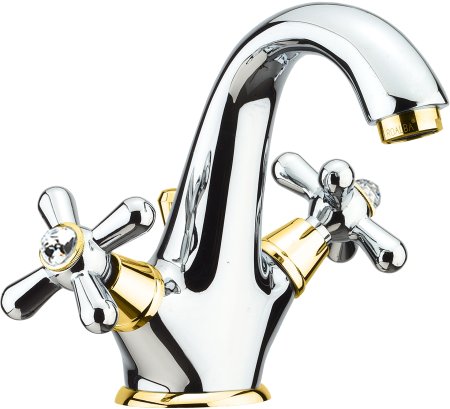 Смеситель для раковины Fiore MARGOT SKY (SWAROVSKI®) 01CO0623, хром/золото 