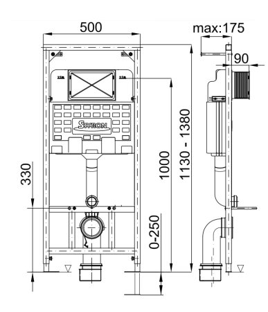 Инсталляция для унитаза Styron Niagara Fix STY-740 