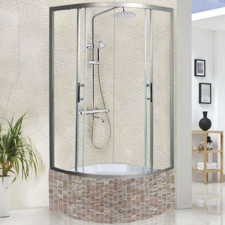Душевой уголок WeltWasser WW500 С 100х100 10000004075 профиль Хром матовый стекло прозрачное 