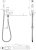 Гигиенический душ со смесителем Rossinka X25-56 Хром 