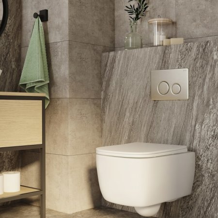 Кнопка смыва IDDIS Unisteel UNS10S0i77 нержавеющая сталь 