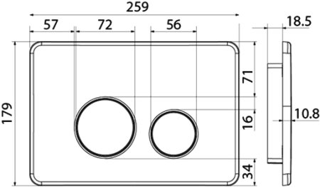Кнопка смыва IDDIS Unisteel UNS10S0i77 нержавеющая сталь 