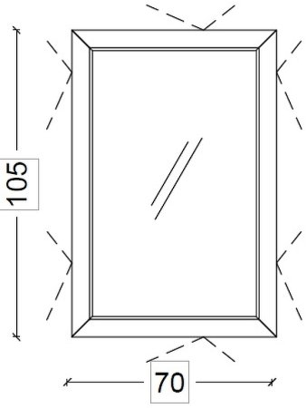 Зеркало Boheme Armadi Art Lucido 70 567-W с подсветкой Жемчужное Белое 