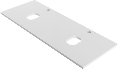 Столешница из МДФ с двумя отверстиями под раковину и с двумя отверстиями под смеситель BelBagno EK-140-2-BO Bianco Opaco 