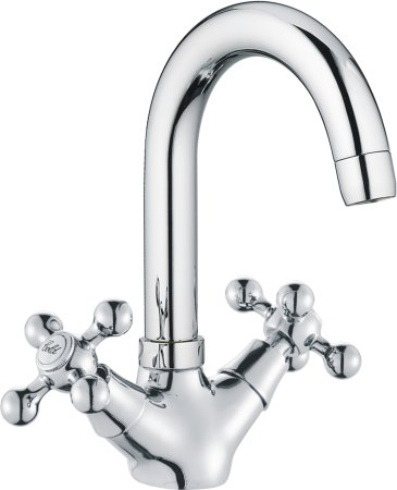 Смеситель двуручковый для раковины HAIBA HB1219 хром 