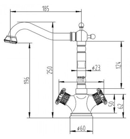 Смеситель для кухонной мойки Zorg Antic A 3005K-BR 