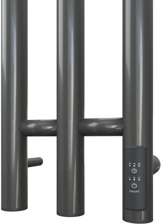 Полотенцесушитель электрический Point Деметра PN12822GB П3 120x1200 диммер справа, графит блеск 