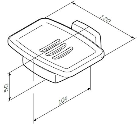 Мыльница AM.PM Gem A9034200 Хром Белая 