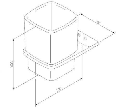 Стакан для зубных щеток AM.PM Inspire V2.0 A50A34322 Черный матовый 