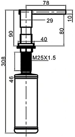 Дозатор для моющего средства Gappo G40 G404 Хром 