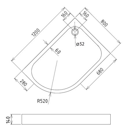 Душевой поддон Gemy ST18 R 
