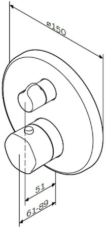 Смеситель для душа AM.PM Gem F9075600 Хром 