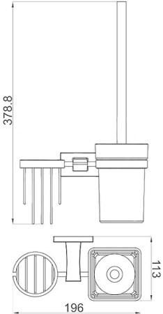 Ершик для унитаза с держателем освежителя воздуха Gappo G0710-1 Хром 