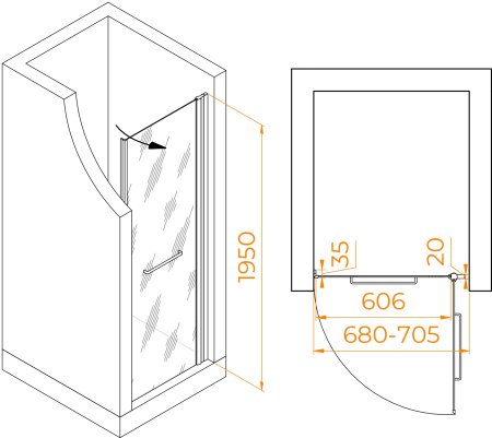 Душевая дверь RGW PA-103B 700 