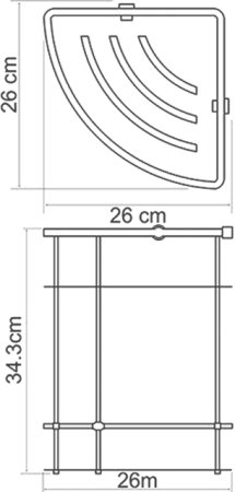 Полка WasserKRAFT K-522 угловая 